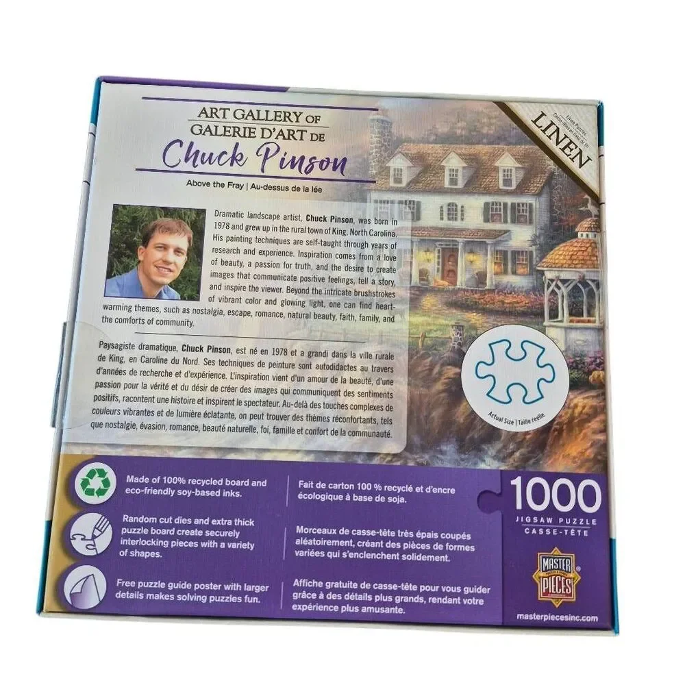 Masterpieces New Linen Chuck Pinson 1000 Pc Jigsaw Puzzles ABOVE THE FRAY